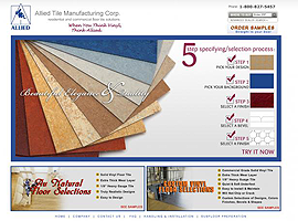 Allied Tile Manufacturing website design by dzine it