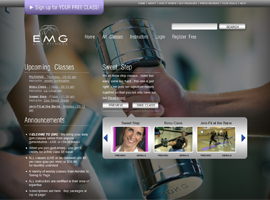 EMG Live Fitness website design by dzine it