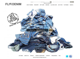 Flip Denim website design by dzine it
