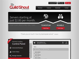 Guildshout website design by dzine it