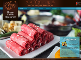 Happy Family Restaurant website design by dzine it