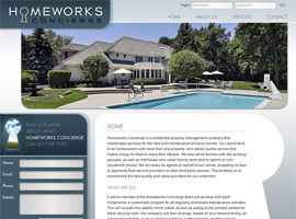 Homeworks Concierge website design by dzine it