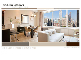 Modify Interiors website design by dzine it