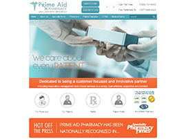 Prime Aid Pharmacy  website design by dzine it