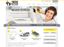 The Box Butler website design by dzine it