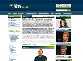 Talking Media Group website design by dzine it